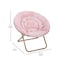 Flash Furniture Gwen 38" Oversize Portable Faux Fur Folding Saucer Moon Chair for Dorm and Bedroom, Blush Faux Fur/Soft Gold Frame FV-FMC-025-BL-SGD-GG - alternate 10